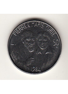 1984 50 Lire Acmonital Pierre e Marie Curie Fior di Conio San Marino